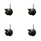 Service Caster 2'' Antique Metal Hood Twin Caster Locking Nylon Wheel 3/8 Thread Stem, 4PK SCC-TS02S50D-NYS-WA-B-381615-4 - alternate 1